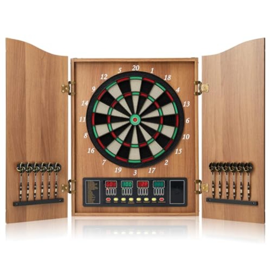 Electronic Dartboard Cabinet - Electronic Dart Board Cabinet Set, 12