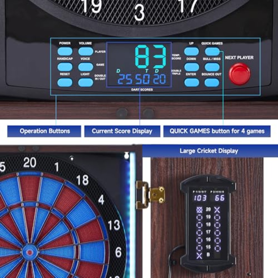 Electronic Dart Board with Cab – Electronic Dartboard Cabinet Bewertung und Preis