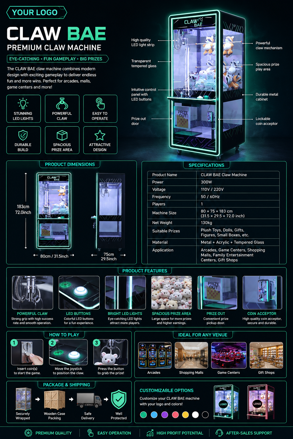 Black Claw Machine Modern Arca – Vending Game Bewertung und Preis
