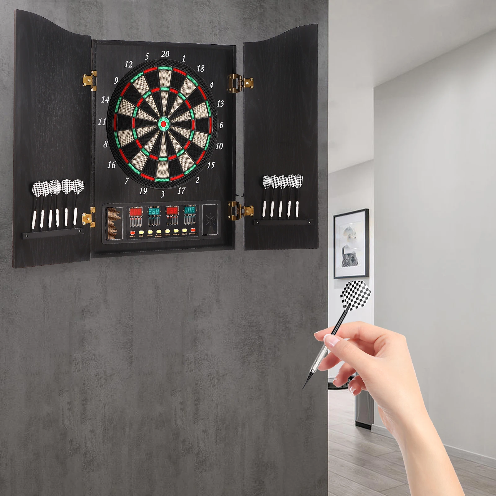 Dartboard Cabinet Set Dart Boa – Electronic Dartboard Cabinet Bewertung und Preis