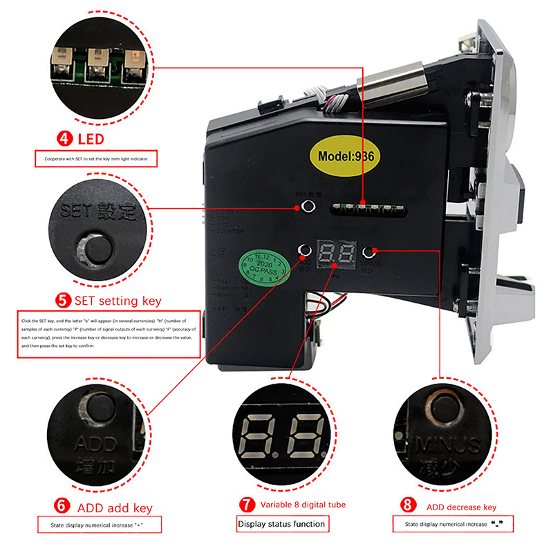 1Pc 616 Multi Coin Slot Accept – Coin Acceptor Selector Bewertung und Preis