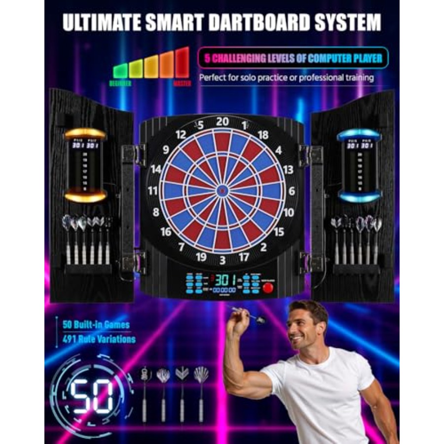 Electronic Dart Board, Electri – Electronic Dartboard Cabinet Bewertung und Preis